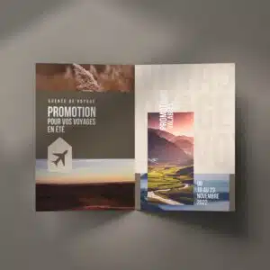 Dépliants pli central