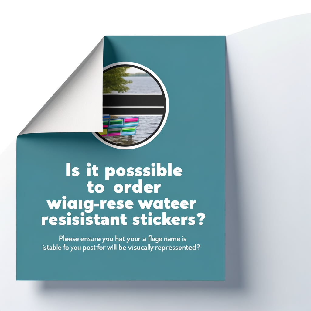 Est-il possible de commander des autocollants résistants à l'eau ?