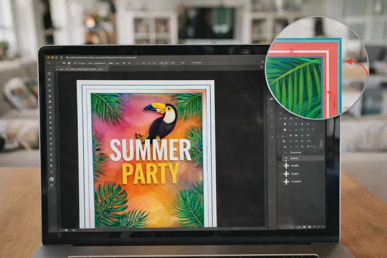 Impression Bord perdu - étapes print